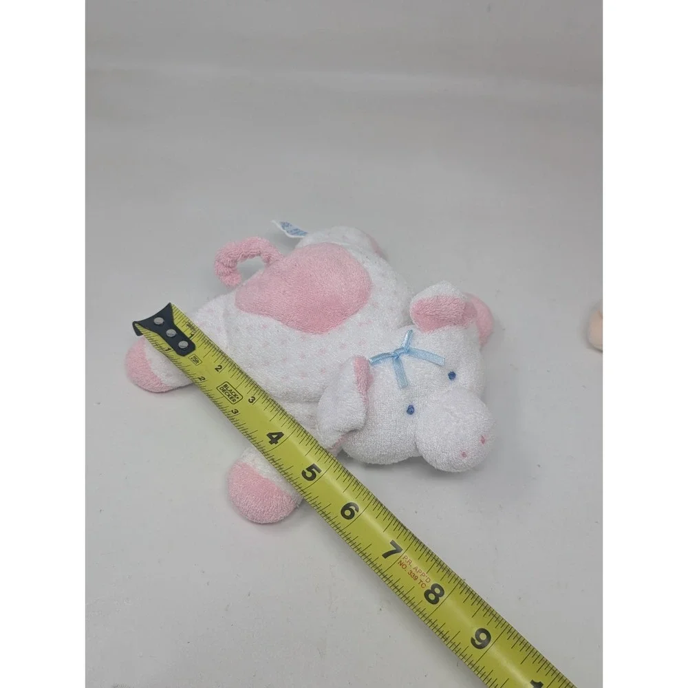 Eden My First Pink Pig Piggy Pastel Pink Polka Dot Plush Baby Rattle Terry Cloth